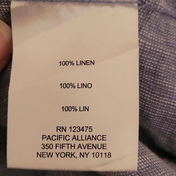 Ellen Tracy Linen woman's blue top - Picture 6 of 7